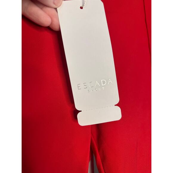 Escada Sport NWT Tepita Pants Cardinal Red Size 44 - US 14 - Picture 9 of 9